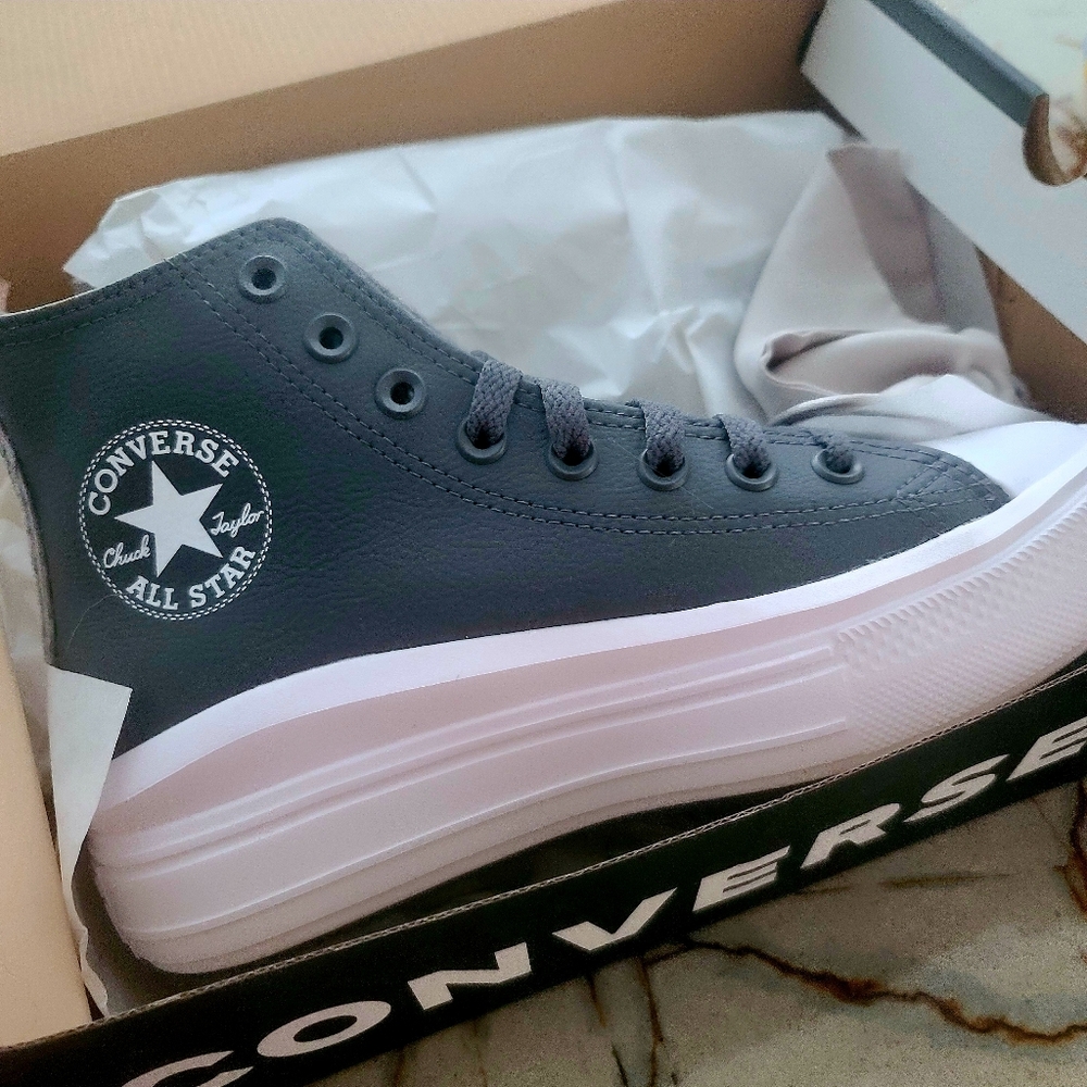 NWT Converse Chuck Taylor All Star Move Gray Chunky/Platform Sneaker Size 7